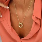 Big Family Circle Name Necklace - Classic Chain [18K Gold Vermeil]
