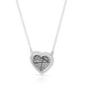 Dazzling Love Map Necklace [Sterling Silver]
