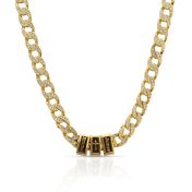 Iced Cuban Link Chain With Cross - 18K Gold Plated