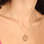 Personalized Snowflake Circle Necklace [18K Gold Vermeil]