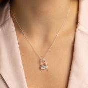 Petite Lock Name Necklace [Sterling Silver]