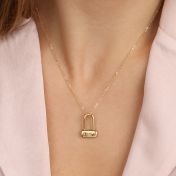 Petite Lock Name Necklace [18K Gold Vermeil]