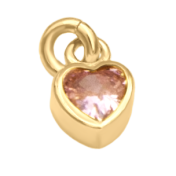 Pink Heart Charm for Multi-Name Necklace [18K Gold Plated]