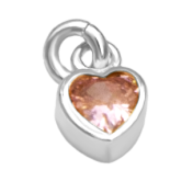 Pink Heart Charm for Multi-Name Necklace [Sterling Silver]