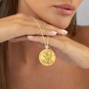 Precious Spot Engraved Map with Diamond [14 Karat Gold]