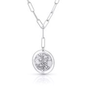Stylische Beliebter Ort Gravierte Karten Halskette [Sterlingsilber] 