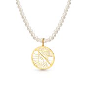 Precious Spot Map Necklace with Pearls [18K Gold Plated]