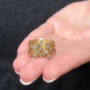 Blue Topaz Bundle Ring [18K Gold]