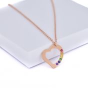 Rainbow Guiding Love Necklace [Rose Gold Plated]