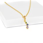Rainbow Stream of Love Necklace [Gold Plated]