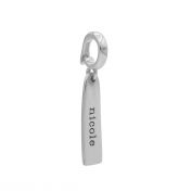 Vertical Bar Name Charm [Sterling Silver]