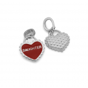 Red Heart Daughter Charm [Sterling Silver]