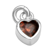 Red Heart Charm for Multi-Name Necklace [Sterling Silver]