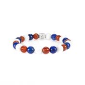 Classic Red White And Blue Men Bracelet - Sterling Silver