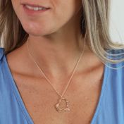 Resilient Heart Name and Birthstone Necklace [18K Rose Gold Plated] 