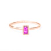 Carina Ring. Baguette Vertical [18K Rose Gold Plated]