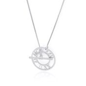 Talisa Roman Numeral Date Necklace [Sterling Silver]