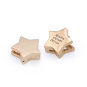 Star Charm With Names For Milanese Chain [18K Rose Gold Plated]