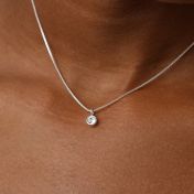 Enchanted Sparkle Necklace With A Diamond [Sterling Silver]