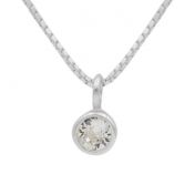 Enchanted Sparkle Necklace With A Diamond [Sterling Silver]