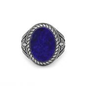 Royal Lapis Lazuli Men Ring - Sterling Silver