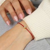 Scarlet Diamond Bracelet - Red Cord [18K Gold Vermeil]