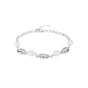 Bracelet De Perles Esprit De l'Océan - 3 Coquillages [Argent 925]
