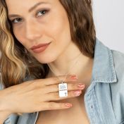 Personalisierte Kette mit Kreuz [Sterlingsilber]