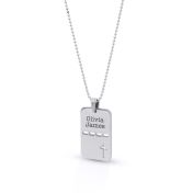 Personalisierte Kette mit Kreuz [Sterlingsilber]