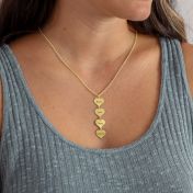 Set of Hearts Name Necklace [18K Gold Plated]