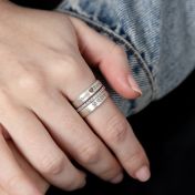 Journey of Love Engraved Ring Stack [Sterling Silver]