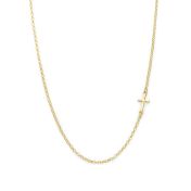 Sideways Cross Necklace [18K Gold Vermeil]