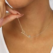 Talisa Italic Name Necklace With Crystal [18K Gold Vermeil]