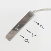 Die Regel der drei Braille Halskette [Sterlingsilber]