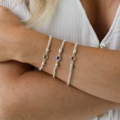 Stackable Birthstone bracelets enriched with Swarovski® crystals (6mm) of your choice
