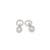 Single Earring Charm With Moissanite [Sterling Silver]