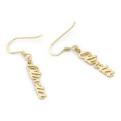Talisa Signature Name Earrings [18K Gold Vermeil]