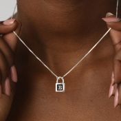 Lock Initial Necklace [Sterling Silver]