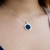 Onyx Name Necklace [Sterling Silver]