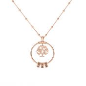 Family Tree Name Necklace [18K Rose Gold Plated]