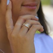 Talisa Promise Ring [Sterling Silver / Shiny] - 2 Spinners