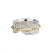 Familie Kringen Kralen Spinner Ring Glanzend [Sterling Zilver] - 1 Spinner