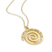 Timeless Message Engraved Necklace [18K Gold Plated]