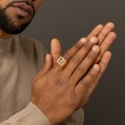 Gentleman's Map Ring [18K Gold Vermeil]