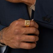Gentleman's Map Ring [18K Gold Vermeil]