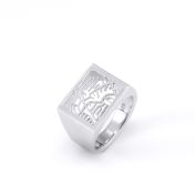 Kaart Zegel Ring [Sterling Zilver]