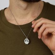 St Patrick's Personalized Necklace For Men - Sterling Silver