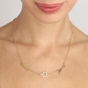 Star of David Signature Name Necklace [18K Gold Plated]