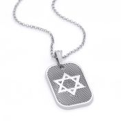 Davidstern Kette mit Gravur [Sterlingsilber]