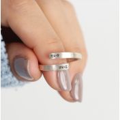 Swan Name Ring [Sterling Silver] - 2 Names